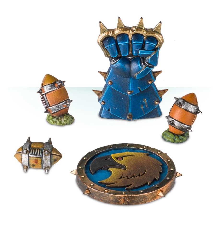 Figurines Warhammer Blood Bowl – Ogre, Blitzer, équipe Humaine Reikland Reiver (occasion, Peintes)