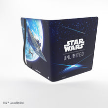Cargar imagen en el visor de la galería, GAMEGENIC STAR WARS UNLIMITED 18-POCKET ALBUM - CARD BACK BLUE