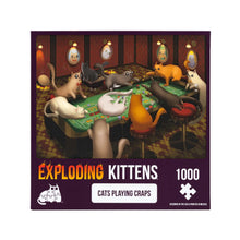 Cargar imagen en el visor de la galería, Puzzles Exploding Kittens 1000 piezas: Cats Playing Craps