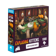 Cargar imagen en el visor de la galería, Puzzles Exploding Kittens 1000 piezas: Cats Playing Craps