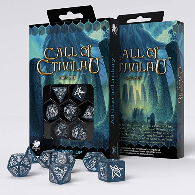 Call of Cthulhu Abyssal & white Dice Set