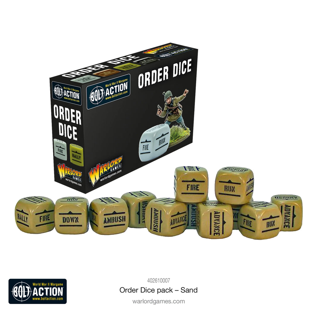 Bolt Action: Orders Dice pack - Sand