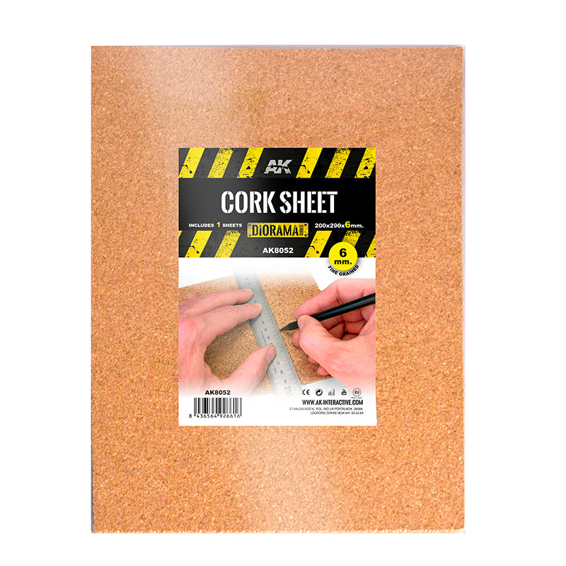 Cork Sheet 200x290x 6mm fine