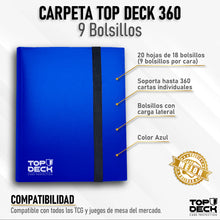 Cargar imagen en el visor de la galería, Carpeta Top Deck 9 bolsillos Variedades
