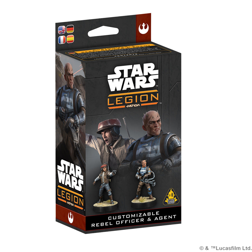 STAR WARS LEGION - CUSTOMIZABLE REBEL OFFICER & AGENT (Pre-venta)