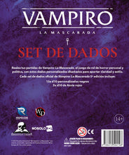 Cargar imagen en el visor de la galería, Vampiro: La Mascarada 5.ª ed. Set de Dados
