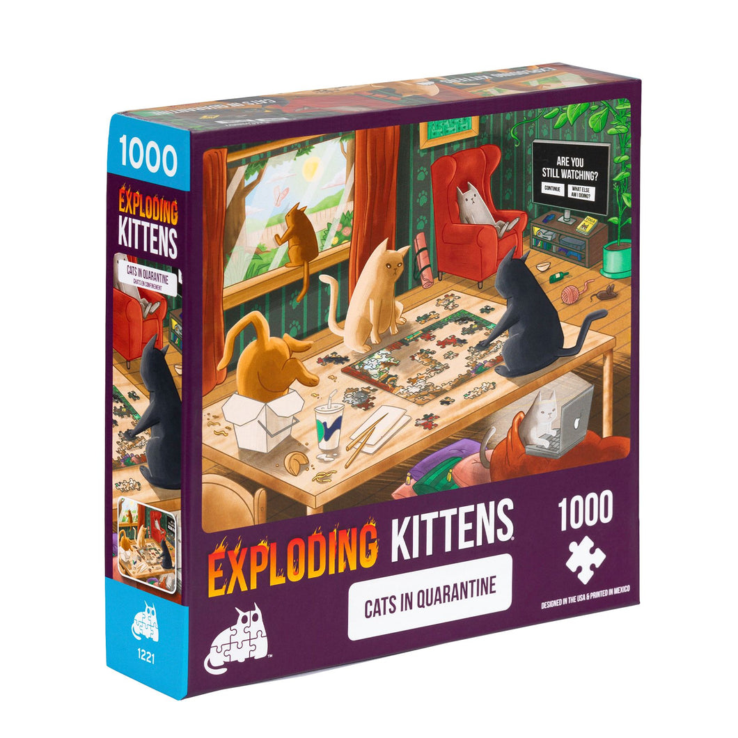 Puzzles Exploding Kittens 1000 piezas: Cats in Quarantine
