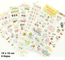 Cargar imagen en el visor de la galería, Set de Pegatinas Kawaii Variadas
