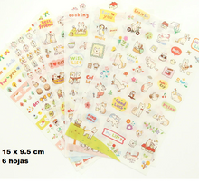 Cargar imagen en el visor de la galería, Set de Pegatinas Kawaii Variadas
