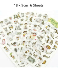 Cargar imagen en el visor de la galería, Set de Pegatinas Kawaii Variadas
