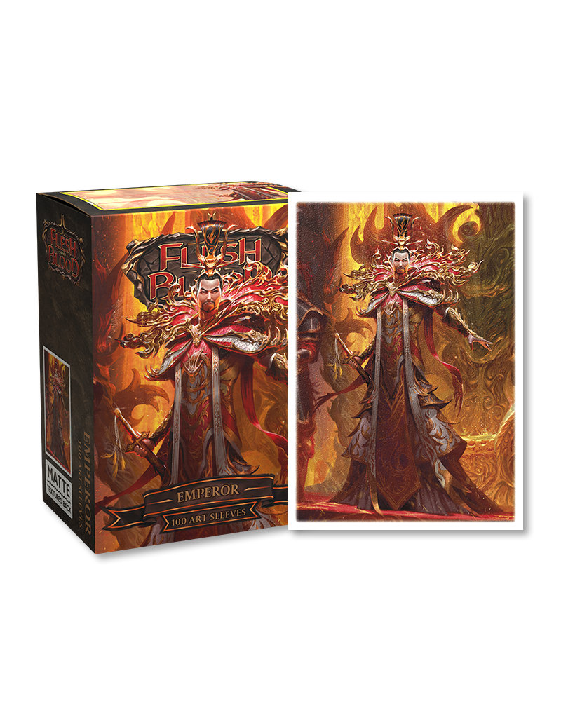 Dragon Shield Sleeves: Standard- Matte 'Flesh & Blood Emperor' Art (100)