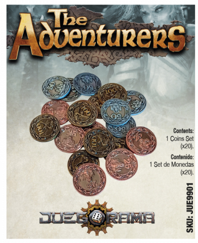 The Path of Adventurers: Set de 20 Monedas de Metal